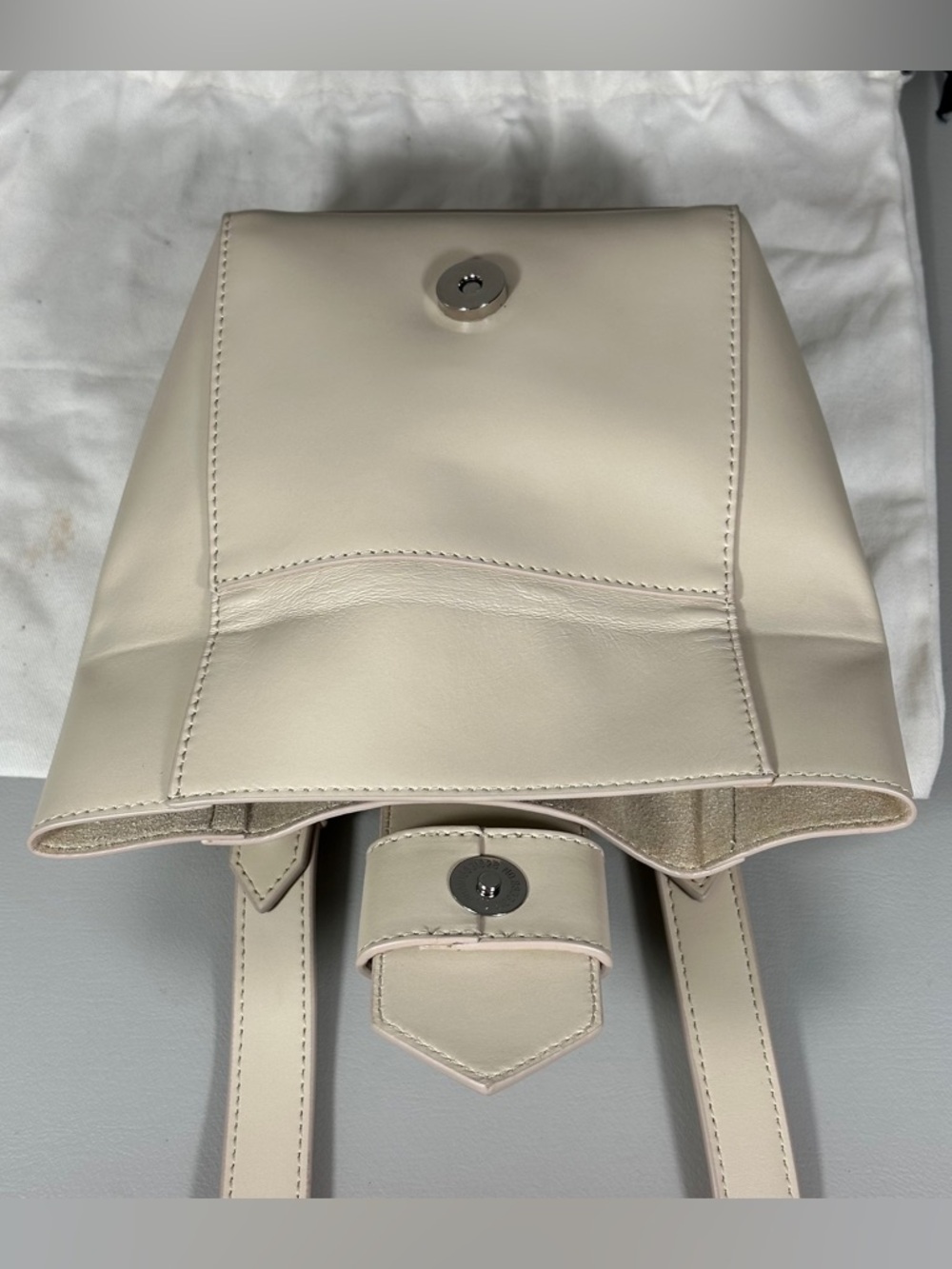 Banana Republic Factory Leather Mini Tab Crossbody Euc Bag View 5